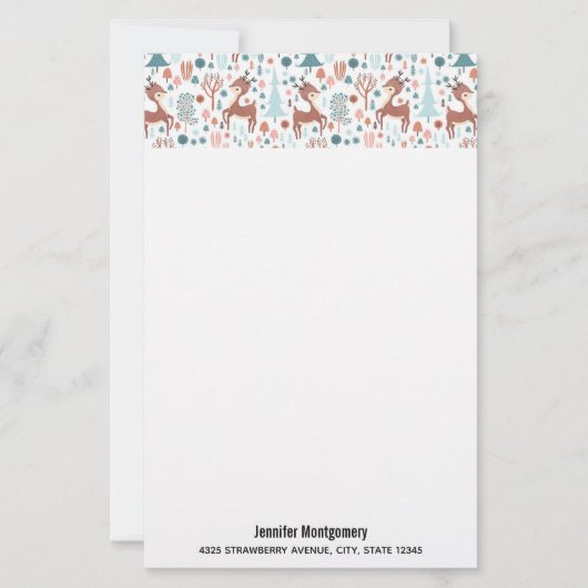 森の中の可愛い鹿お洒落のクリスマス (正面)