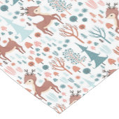 森の中の可愛い鹿お洒落のクリスマス ショートテーブルランナー (コーナー)