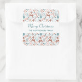 森の中の可愛い鹿お洒落のクリスマス スクエアシール (バッグ)