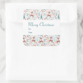 森の中の可愛い鹿お洒落のクリスマス スクエアシール (バッグ)