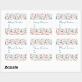 森の中の可愛い鹿お洒落のクリスマス スクエアシール (シート)