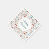 森の中の可愛い鹿お洒落のクリスマス スタンダードカクテルナプキン (角)