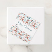 森の中の可愛い鹿お洒落のクリスマス フェイバータグ (インサイチュ)