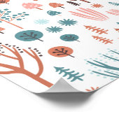 森の中の可愛い鹿お洒落のクリスマス ポスター (角)