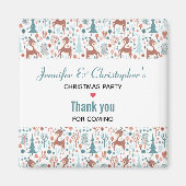 森の中の可愛い鹿お洒落のクリスマス マグネット (正面)