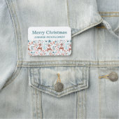 森の中の可愛い鹿お洒落のクリスマス 名札 (インサイチュ)