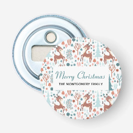 森の中の可愛い鹿お洒落のクリスマス 栓抜き