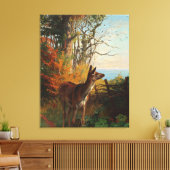 森の中の可愛い鹿 キャンバスプリント (インサイチュ (リビング))