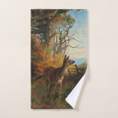 森の中の可愛い鹿 バスタオルセット (ハンドタオル)