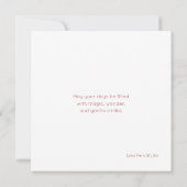 森の中の可愛お洒落いポニーあいさつカード (裏面)