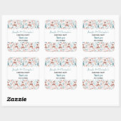 森の中の可愛お洒落い鹿ありがとう スクエアシール (シート)