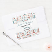 森の中の可愛お洒落い鹿ありがとう スクエアシール (封筒)