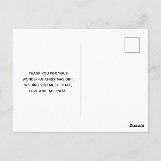 森の中の可愛お洒落い鹿ありがとう ポストカード (裏面)