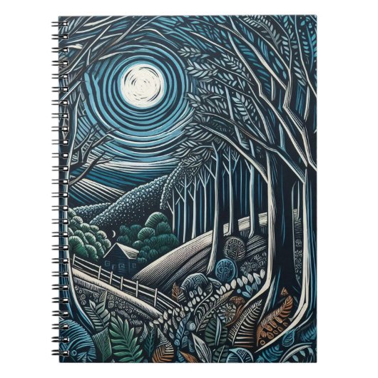 森の中の夜 ノートブック (正面)