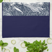 森の中の女性 キッチンタオル (折り畳み)