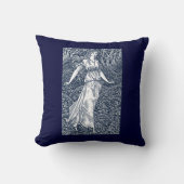 森の中の女性 クッション (正面)