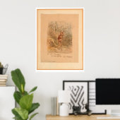 森の中の子鹿(0567A) ポスター (ホームオフィス)