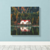 森の中の家 キャンバスプリント (インサイチュ (ウッドフロア))