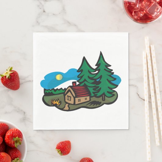 森の中の家 スタンダードランチョンナプキン (インサイチュ)