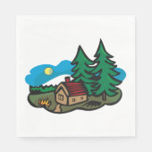 森の中の家 スタンダードランチョンナプキン (正面)