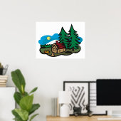 森の中の家 ポスター (ホームオフィス)