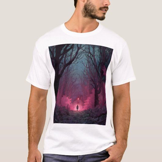 森の中の家 Tシャツ (正面)