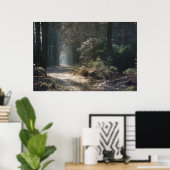 森の中の寂しい道 ポスター (ホームオフィス)