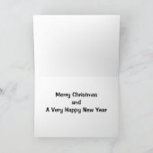 森の中の小屋 – クリスマス/新年の挨拶 シーズンカード (内部)