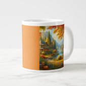 森の中の居心地の良いキャビン ジャンボコーヒーマグカップ (正面右)