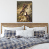 森の中の岩に松が二つ キャンバスプリント (インサイチュ (寝室))