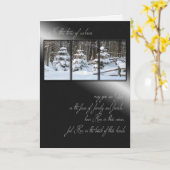 森の中の悔やみや弔慰 カード (黄色い花)