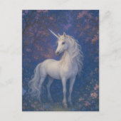 森の中の愛らしいユニコーン ポストカード (正面)