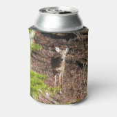 森の中の愛らしい鹿自然写真 缶クーラー (缶裏面)