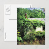 森の中の捨てられたホワイトハウス ポストカード (正面/裏面)