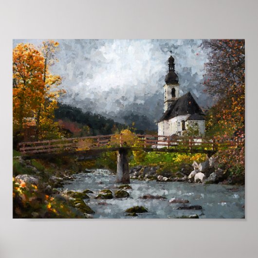 森の中の教会 ポスター (正面)