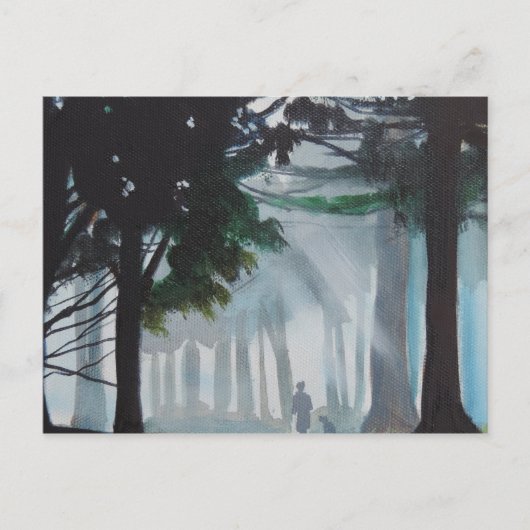 森の中の散歩 ポストカード (正面)