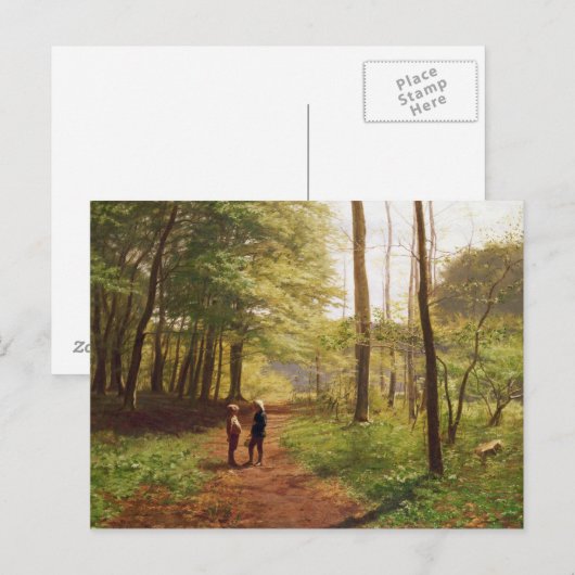森の中の散歩 ポストカード (正面/裏面)