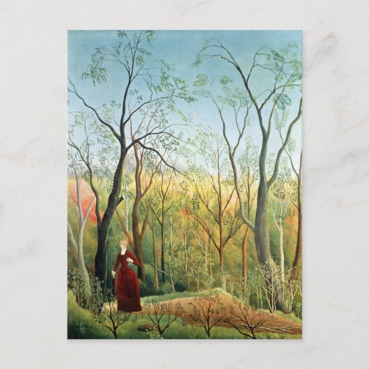 森の中の散歩， 1886-90 ポストカード (正面)