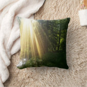 森の中の日の出 クッション (ブランケット)