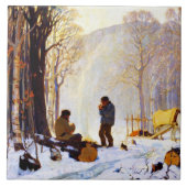 森の中の早朝 タイル (正面)