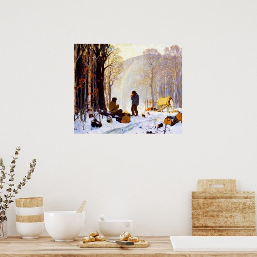 森の中の早朝 ポスター (キッチン)