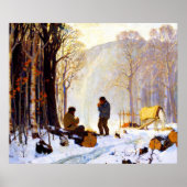 森の中の早朝 ポスター (正面)