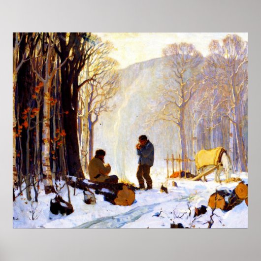 森の中の早朝 ポスター (正面)