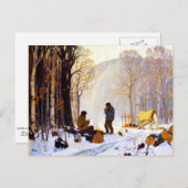 森の中の早朝 ポストカード (正面/裏面)