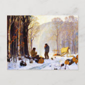 森の中の早朝 ポストカード (正面)