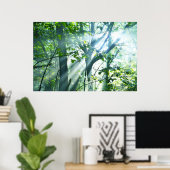 森の中の朝 ポスター (ホームオフィス)