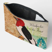 森の中の木のペッカー アクセサリーポーチ (見開き)