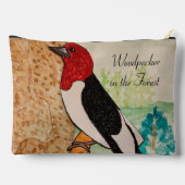 森の中の木のペッカー アクセサリーポーチ (裏面)