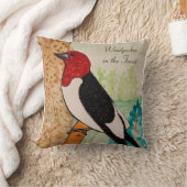 森の中の木のペッカー クッション (ブランケット)