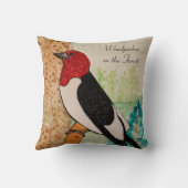 森の中の木のペッカー クッション (裏面)